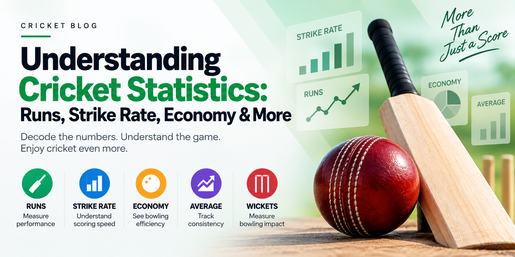 Understanding Cricket Statistics: Runs, Strike Rate, Economy & More